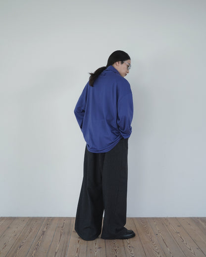 Super100s Wool Plating Turtleneck L/S Logo TEE