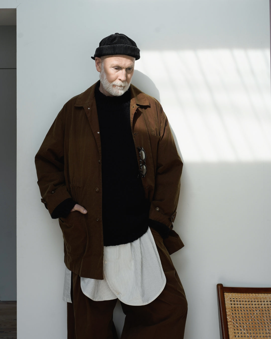 Oiled Wax Washed Moleskin 6-pocket Coverall