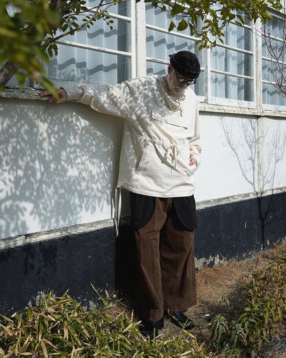 Brushed Cotton Flannel Biowash French Anorak Parka