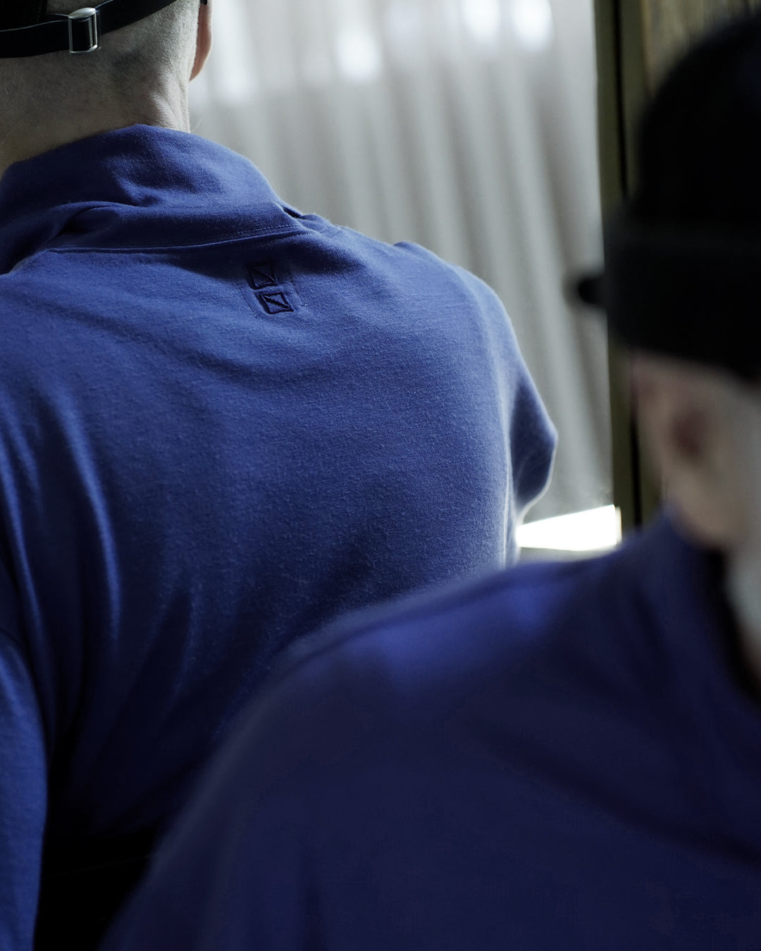 Super100s Wool Plating Turtleneck L/S Logo TEE