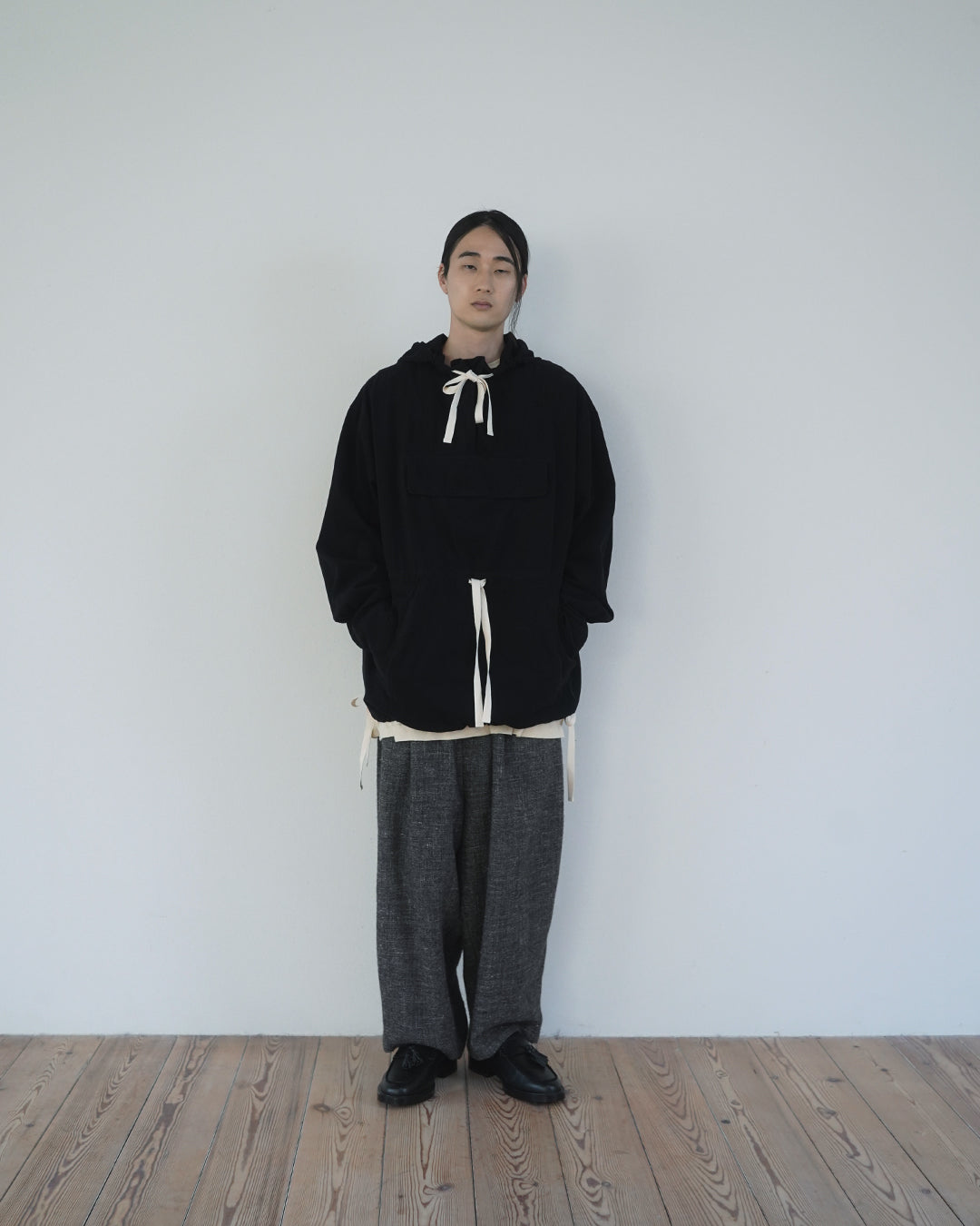 Brushed Cotton Flannel Biowash French Anorak Parka