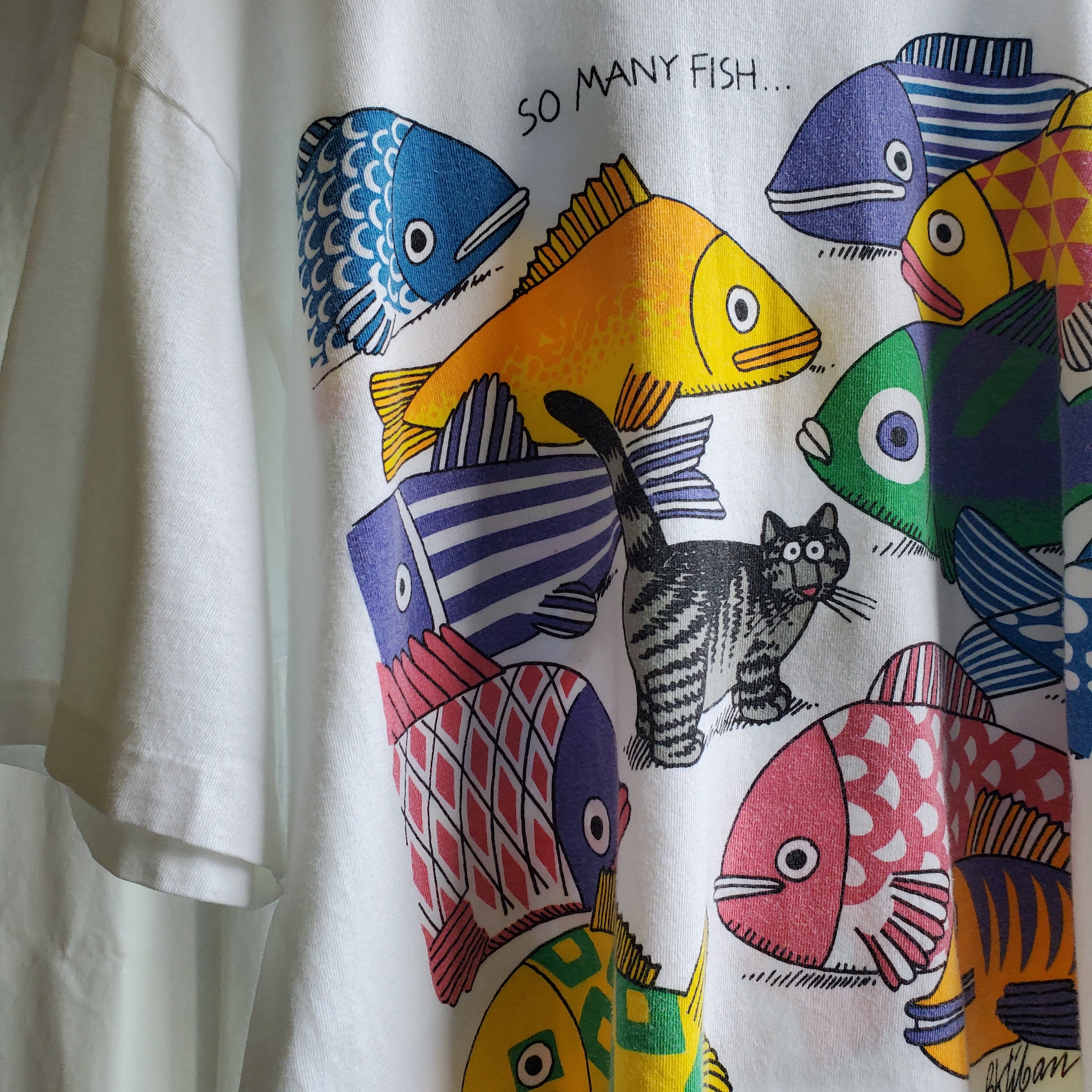 Old clothes vintage so many fish Tee-ajouter