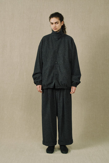 Double Pleated Cropped Trousers