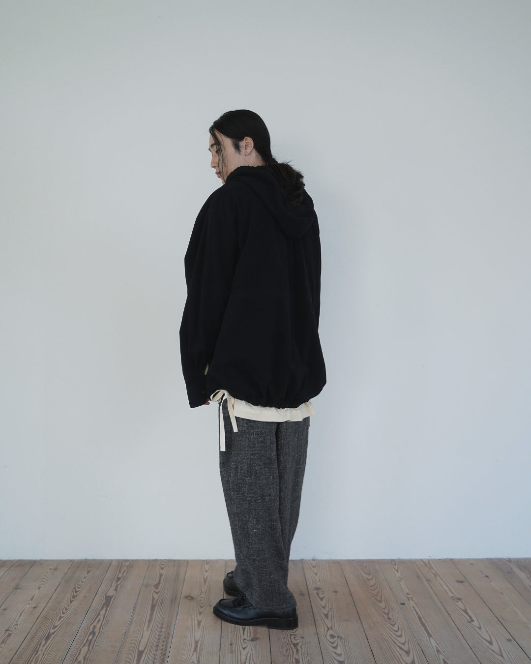 Brushed Cotton Flannel Biowash French Anorak Parka