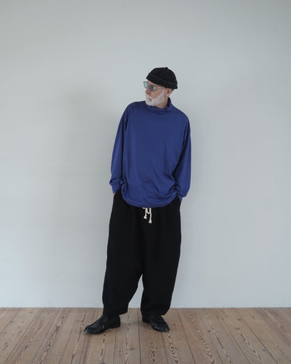 Super100s Wool Plating Turtleneck L/S Logo TEE