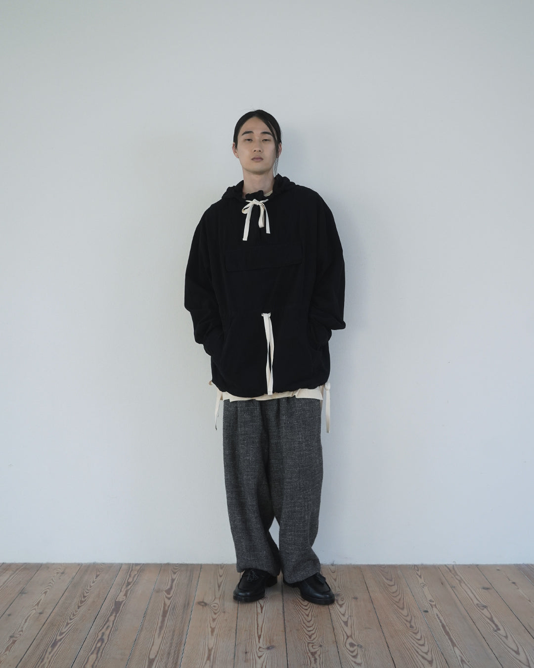 Brushed Cotton Flannel Biowash French Anorak Parka