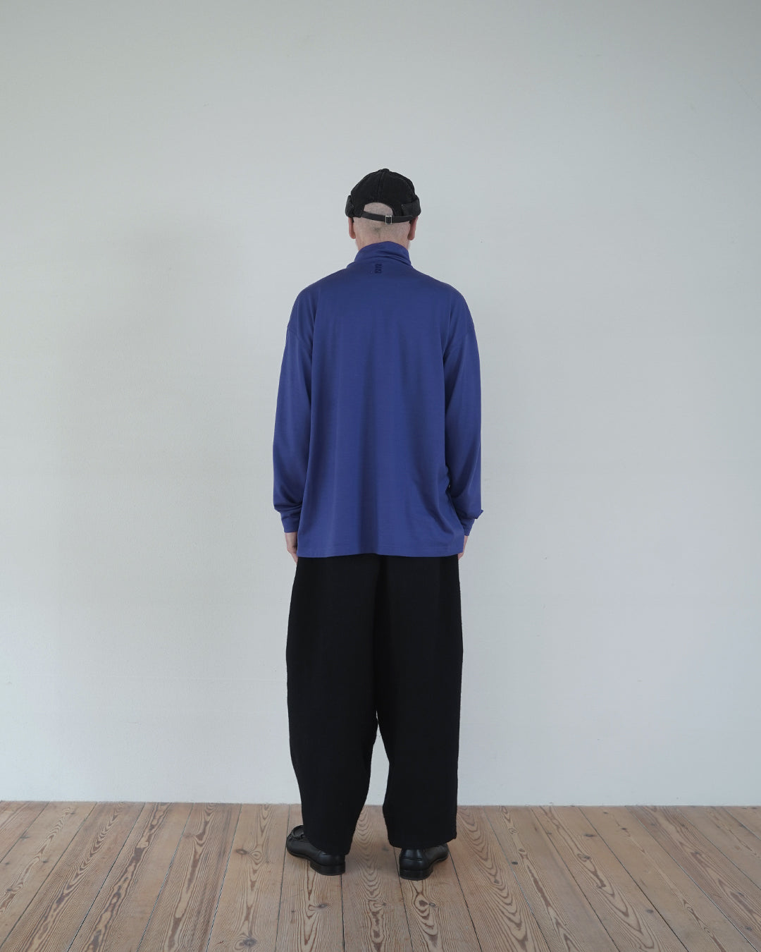Super100s Wool Plating Turtleneck L/S Logo TEE