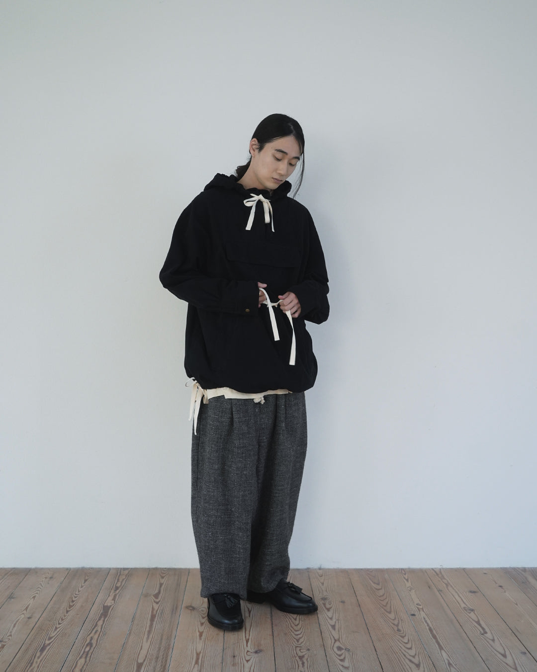 Brushed Cotton Flannel Biowash French Anorak Parka