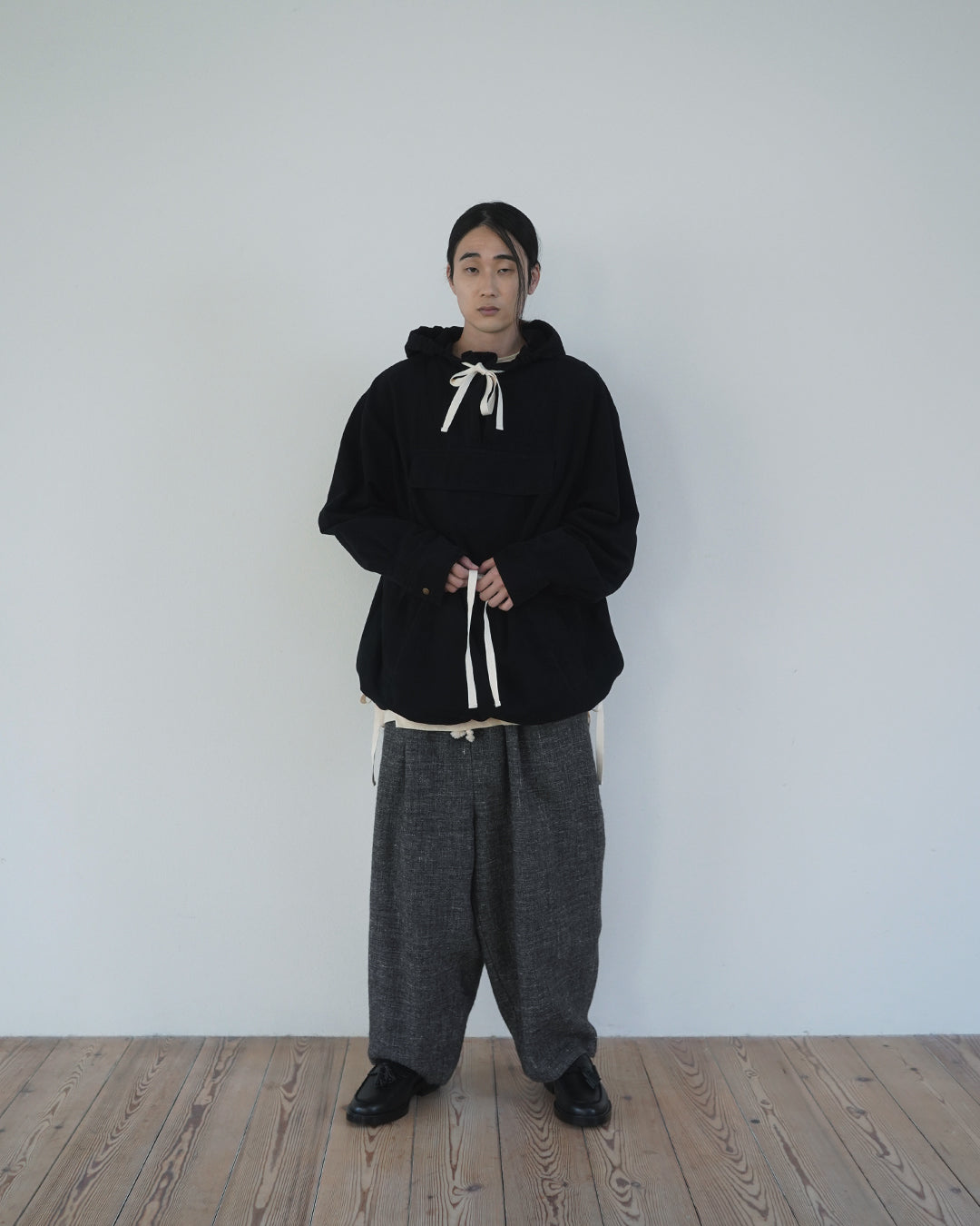 Brushed Cotton Flannel Biowash French Anorak Parka