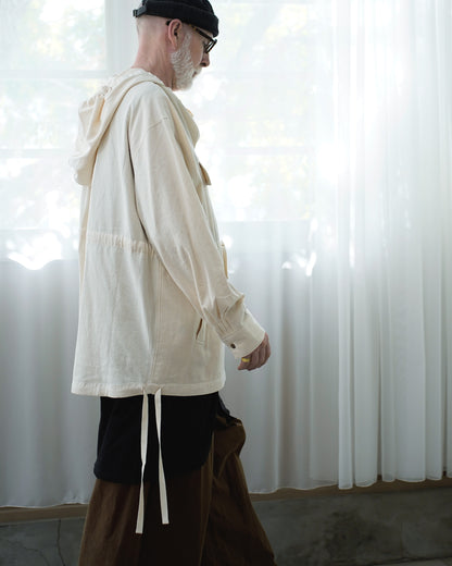 Brushed Cotton Flannel Biowash French Anorak Parka