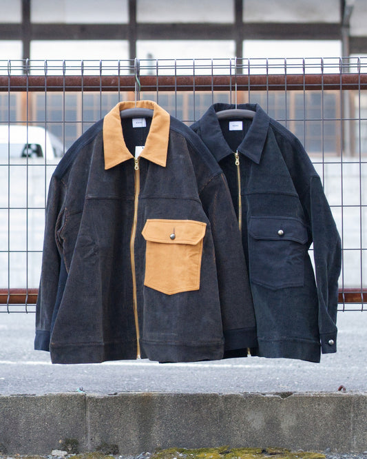 Indigo Vintage Corduroy Docking Denim Jacket