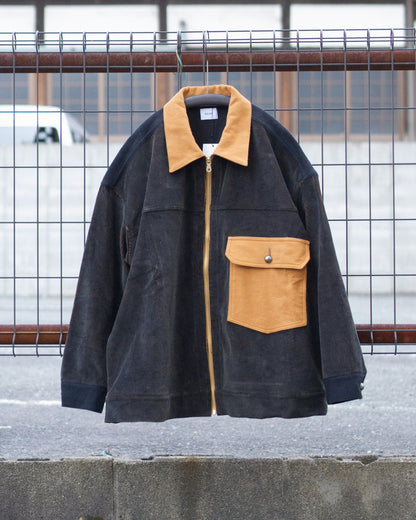 Indigo Vintage Corduroy Docking Denim Jacket