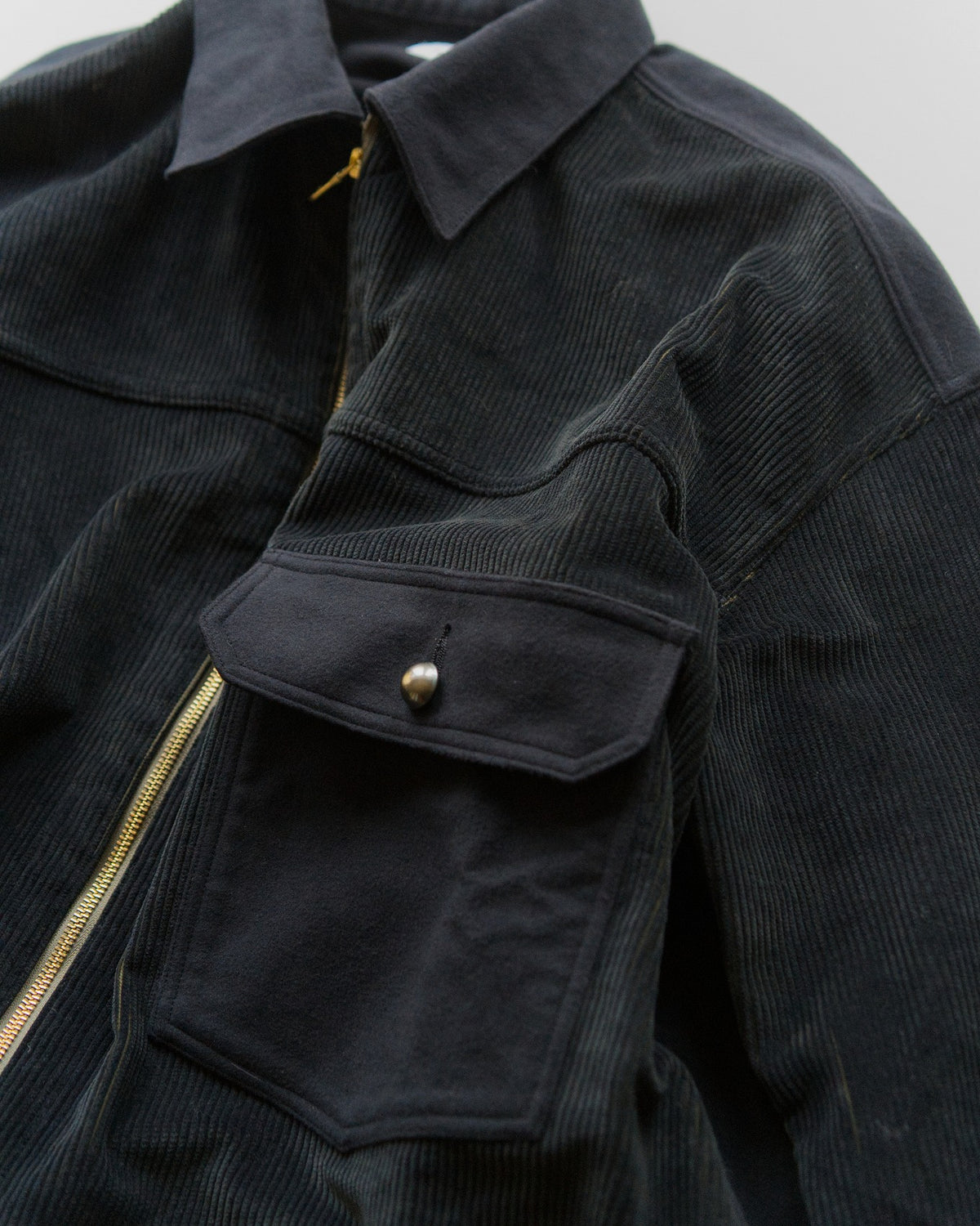 Indigo Vintage Corduroy Docking Denim Jacket