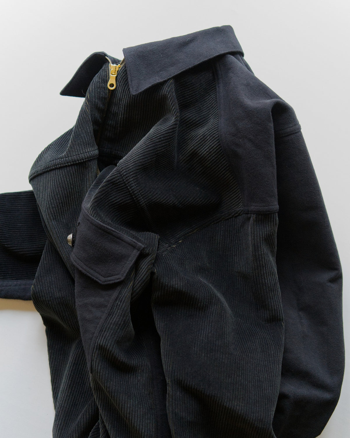 Indigo Vintage Corduroy Docking Denim Jacket