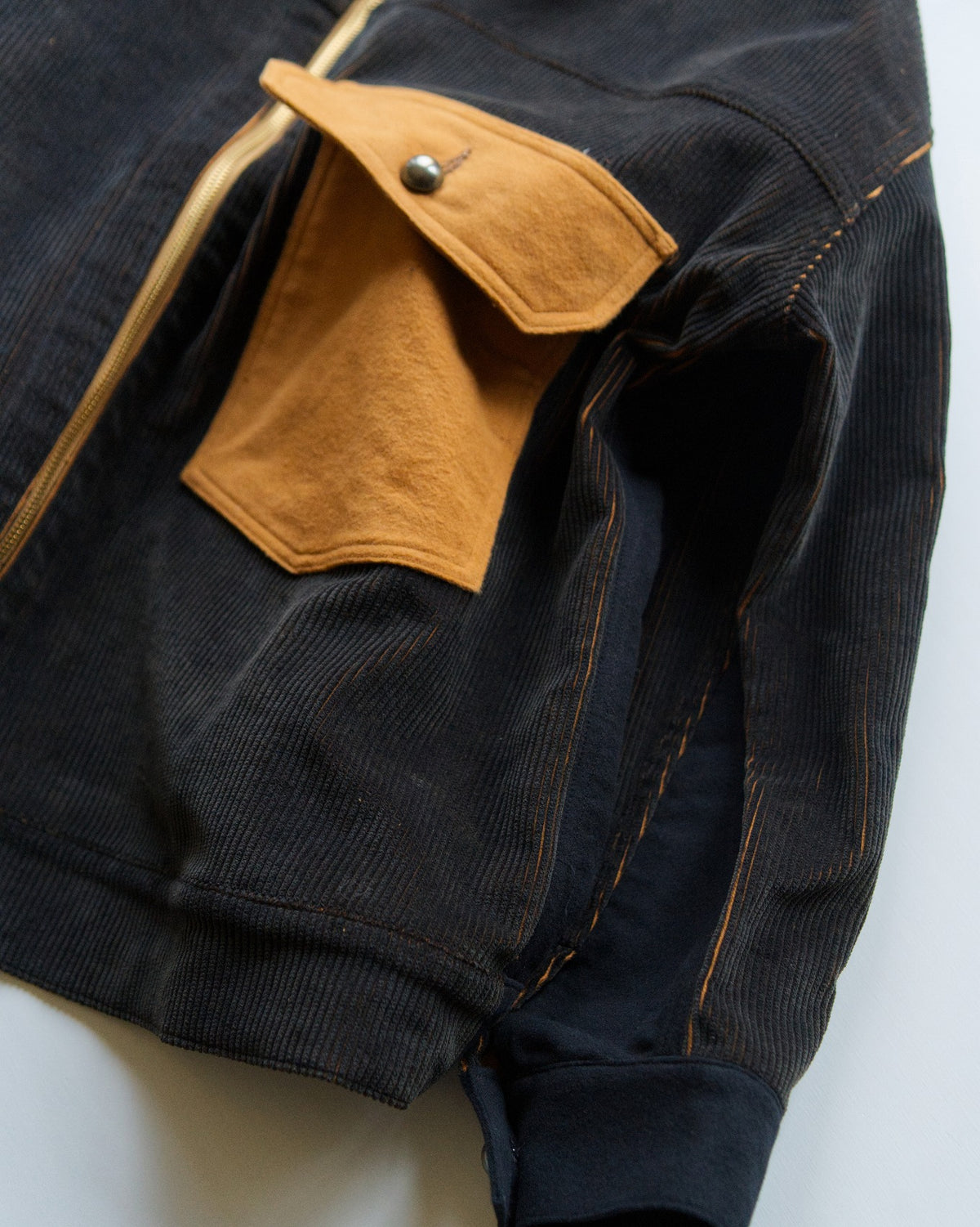 Indigo Vintage Corduroy Docking Denim Jacket