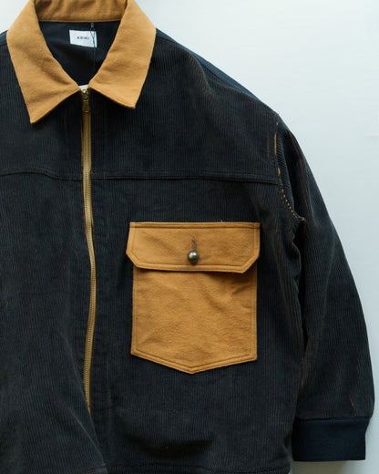 Indigo Vintage Corduroy Docking Denim Jacket
