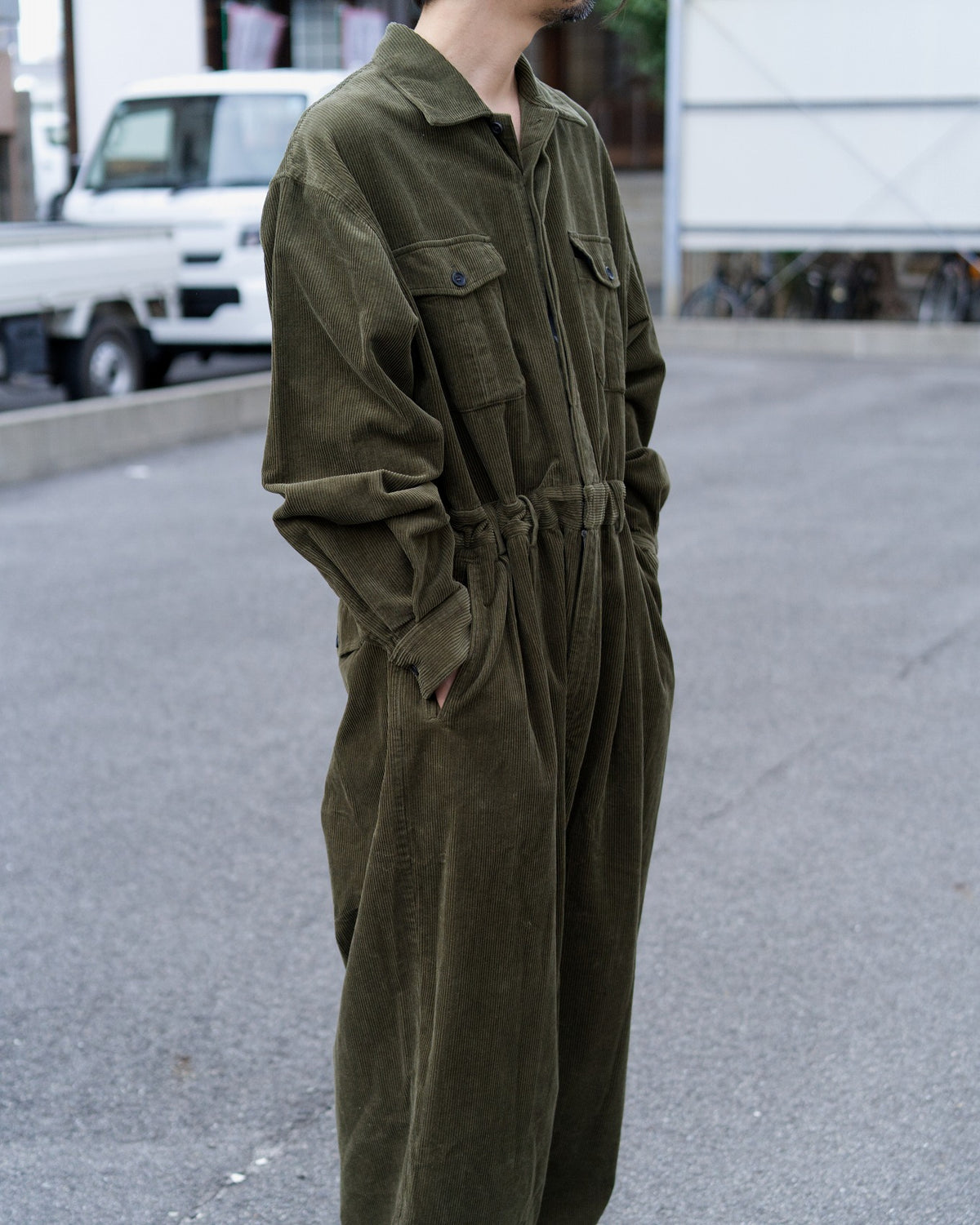 Vintage Washed Corduroy Euromilitary Jumpsuit