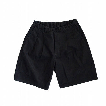 Double pleated easy shorts - Nubuck leather