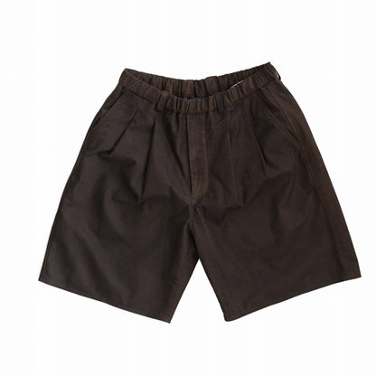 Double pleated easy shorts - Nubuck leather