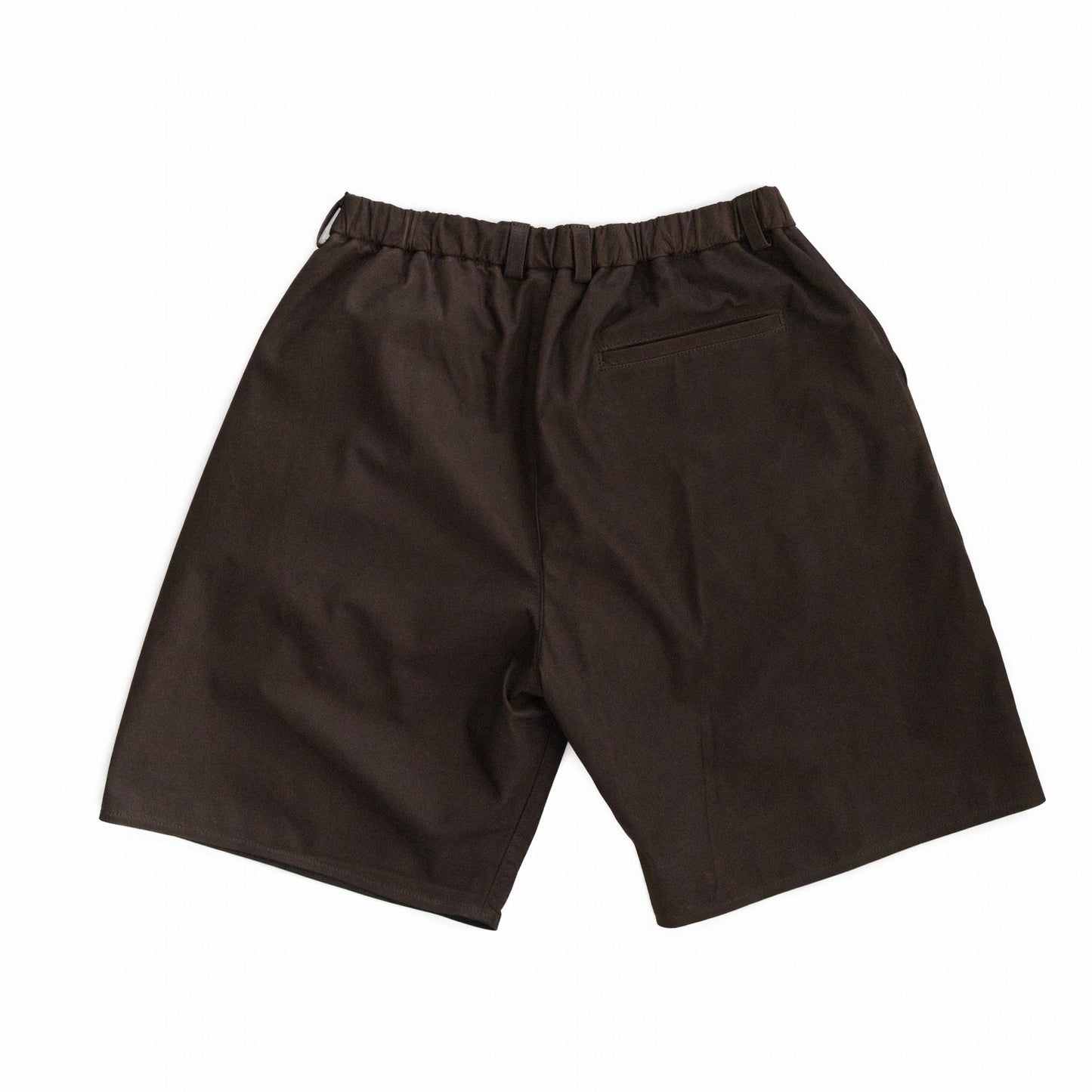 Double pleated easy shorts - Nubuck leather