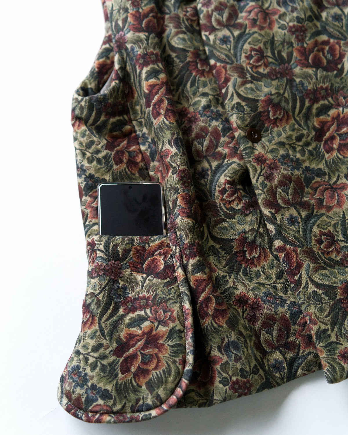 Railway waistcoat - Train seat pattern print