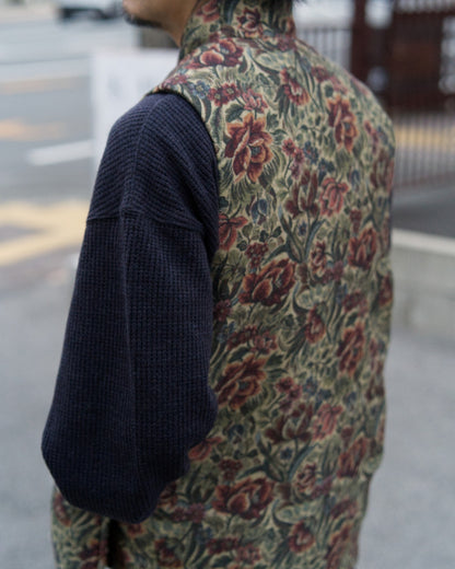 Railway waistcoat - Train seat pattern print