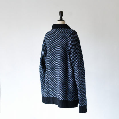 Jacquard knitted cardigan