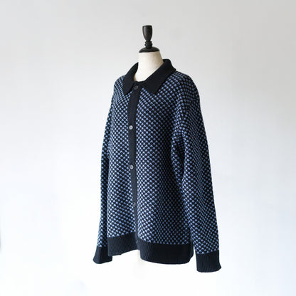 Jacquard knitted cardigan