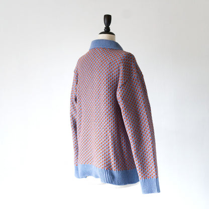 Jacquard knitted cardigan