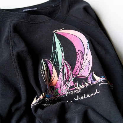 Black neon yacht sweat shirts