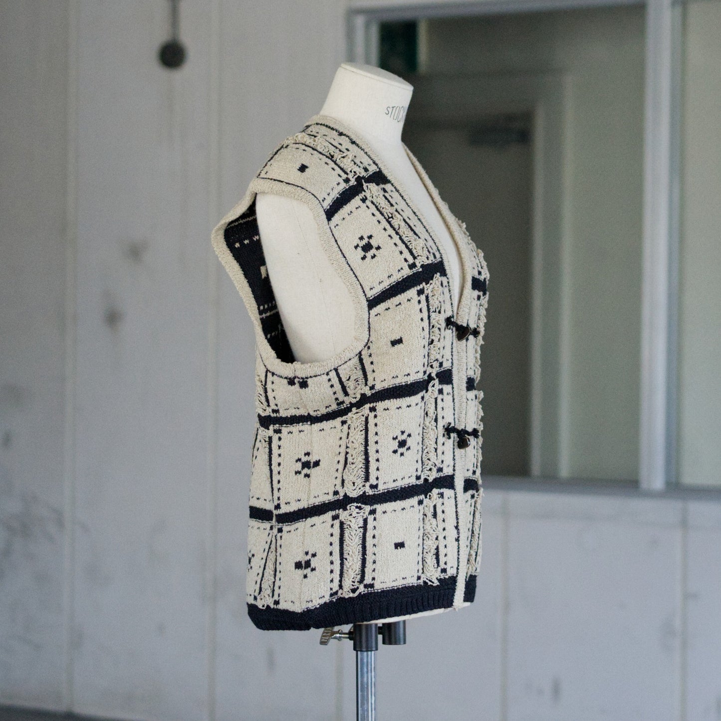 Blocked-Jacquard Vest