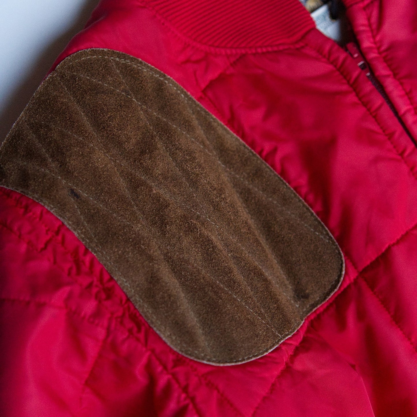 Red quilting hunting jacket