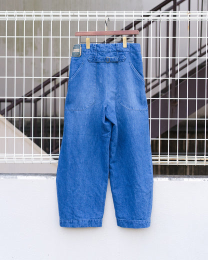 HW wide trousers - washed denim
