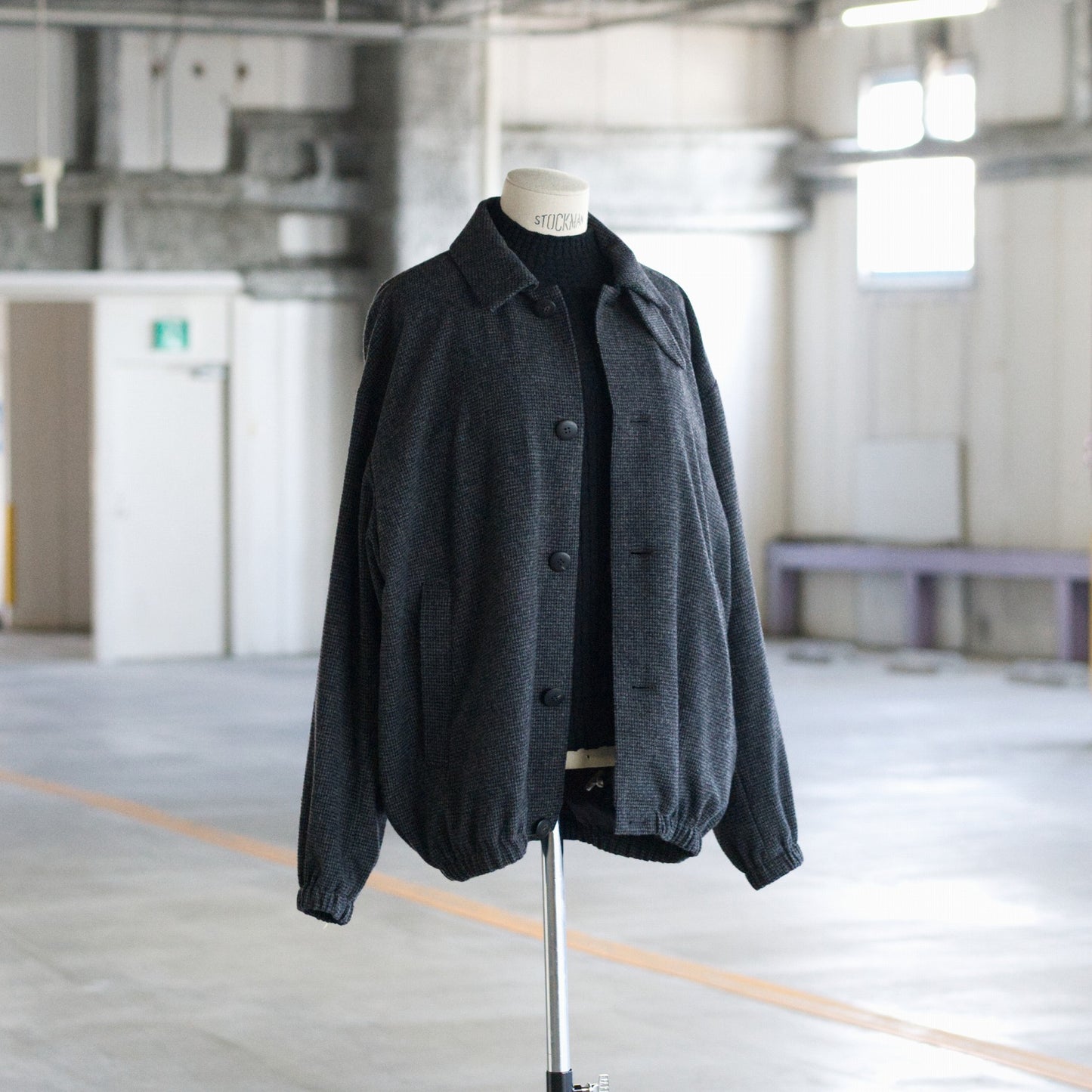 OVERSIZED BLOUSON - HOUNDSTOOTH