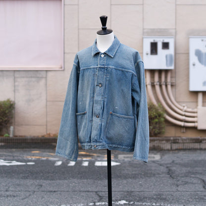 Pleats Jacket - Fade Indigo