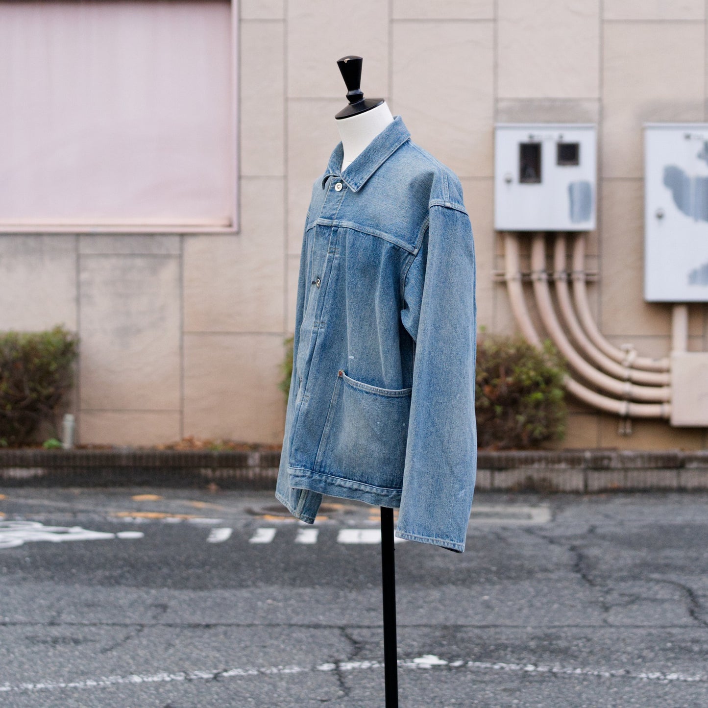 Pleats Jacket - Fade Indigo