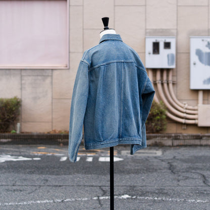 Pleats Jacket - Fade Indigo
