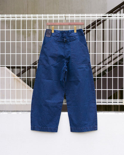 HW wide trousers - Bizen ichigo - Indigo