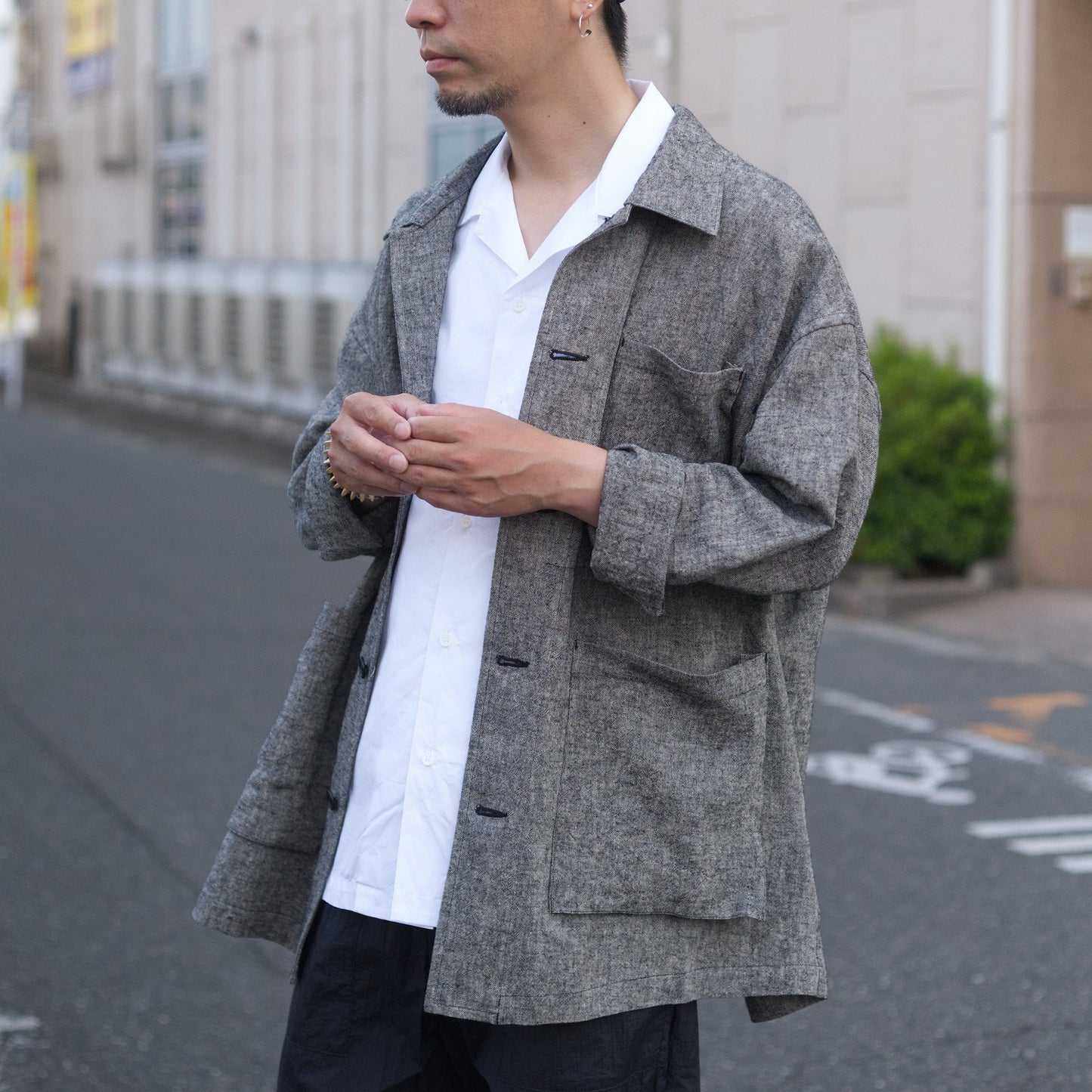 Linen chambray coverall