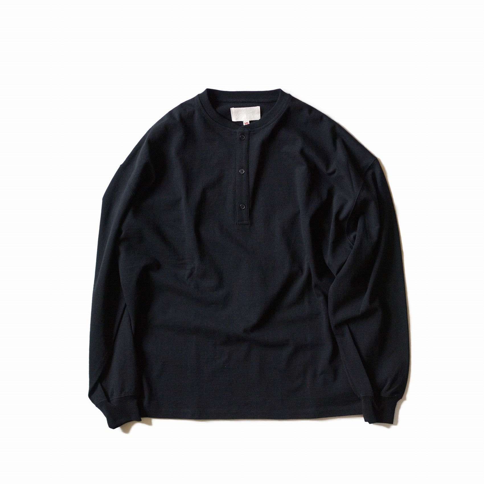 yoko sakamoto ヘンリーネック ロングスリーブ ブラック22aw - Tシャツ 