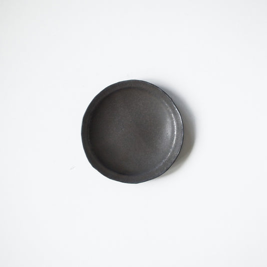 Black glaze 5 inch plate