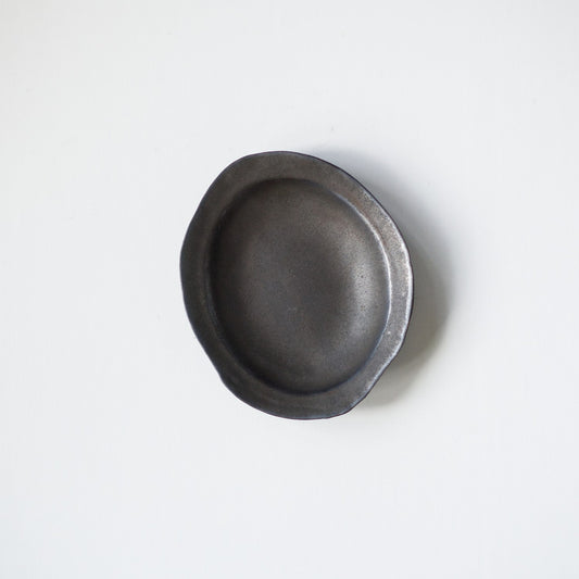 Black Glaze Rim Oval Deep Dish (Medium)