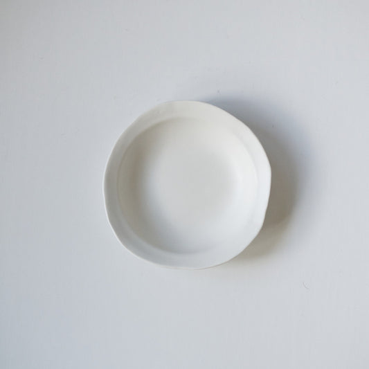 White porcelain matte rim deep bowl (medium)