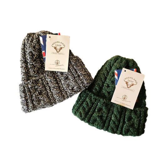 HIGHLAND2000 British Wool cable cap