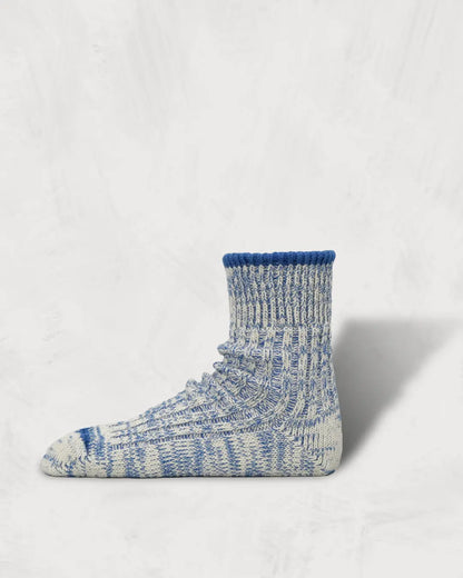 Low Gauge Ribbed Socks | Two-tone