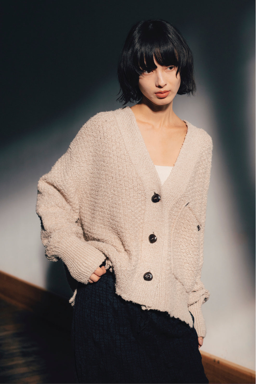 Loop-boucle pocket Cardigan