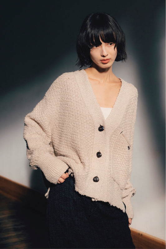 Loop-boucle pocket Cardigan