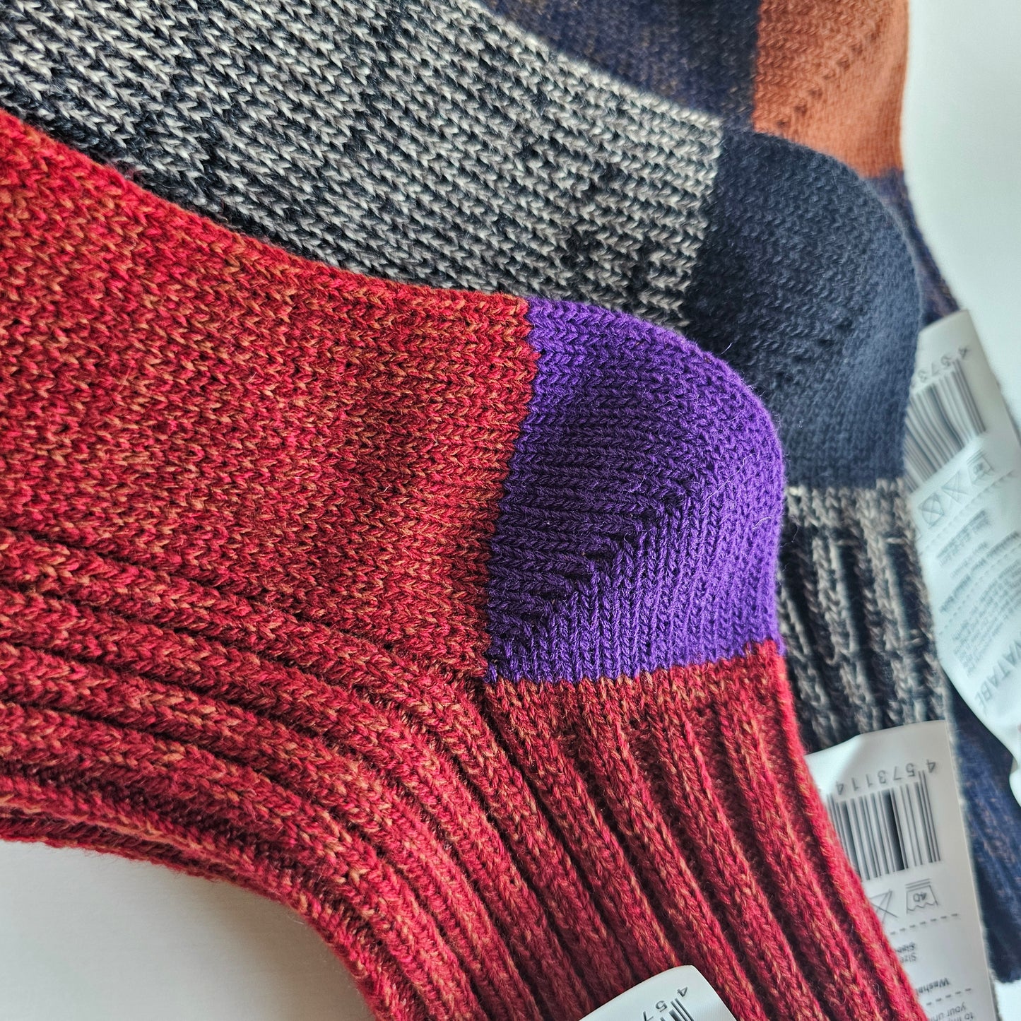 Washable Wool Ribbed Socks