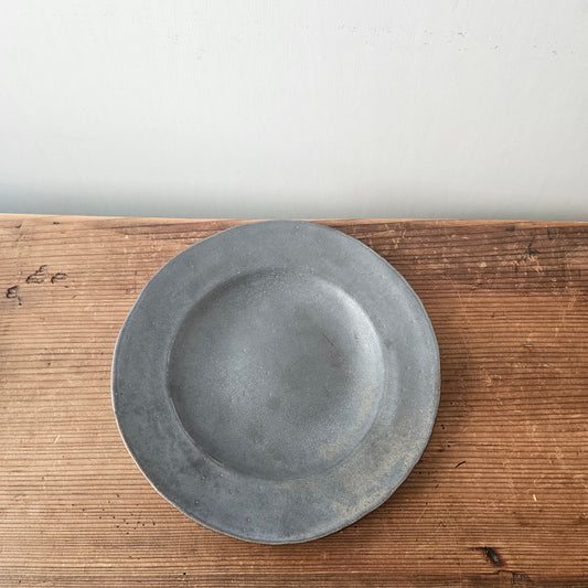 リム深　7.5寸皿-黒釉
