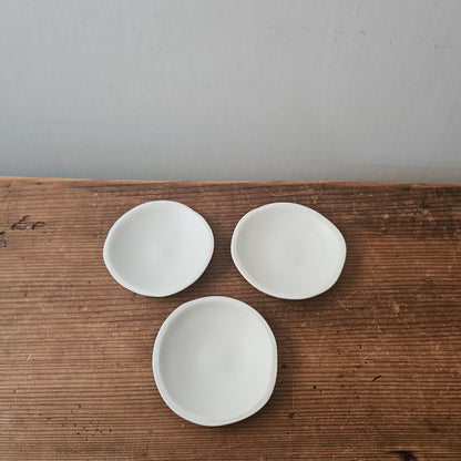 たたら豆皿(浅)-白磁マット